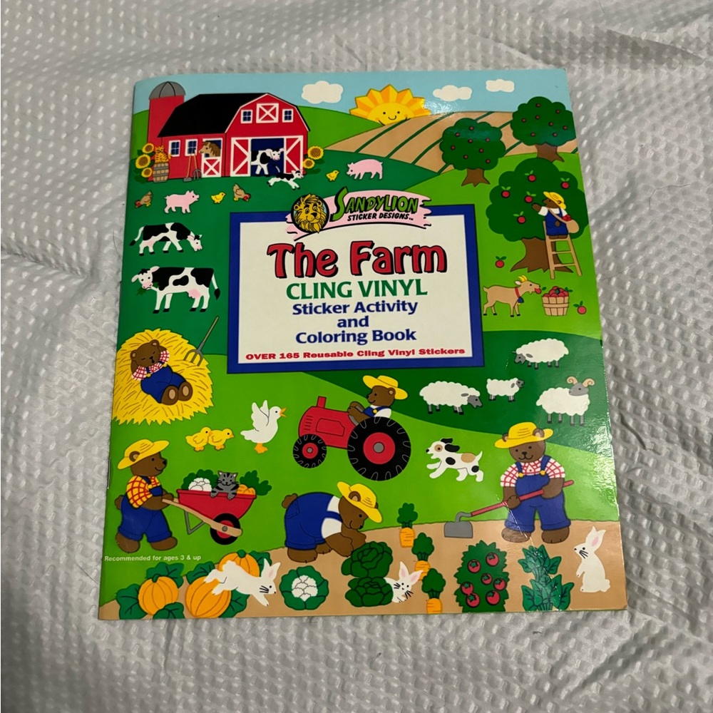 The Farm Cling Vinyl Sticker Activity
& Coloring Book - Sandylion 1995